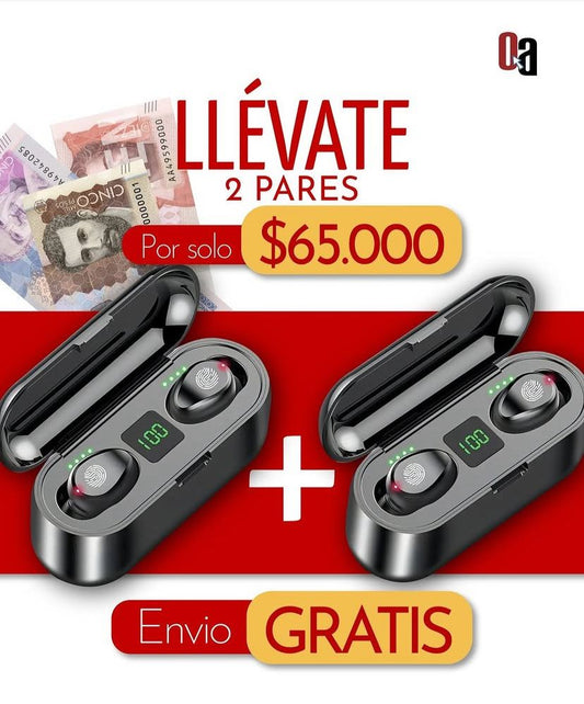 2 pares auriculares F9